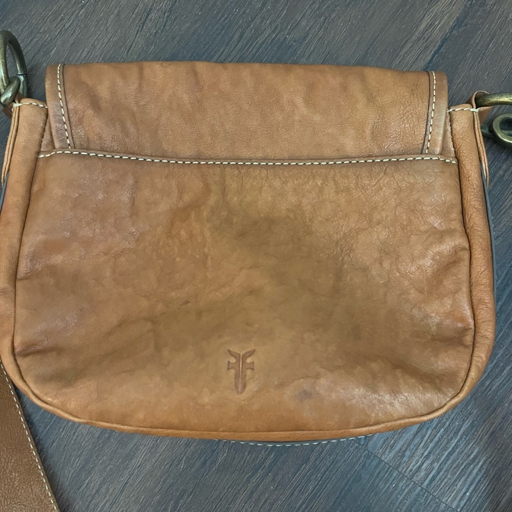 Frye Saddle Crossbody Bag in Cognac Brown - Picture 8 of 12